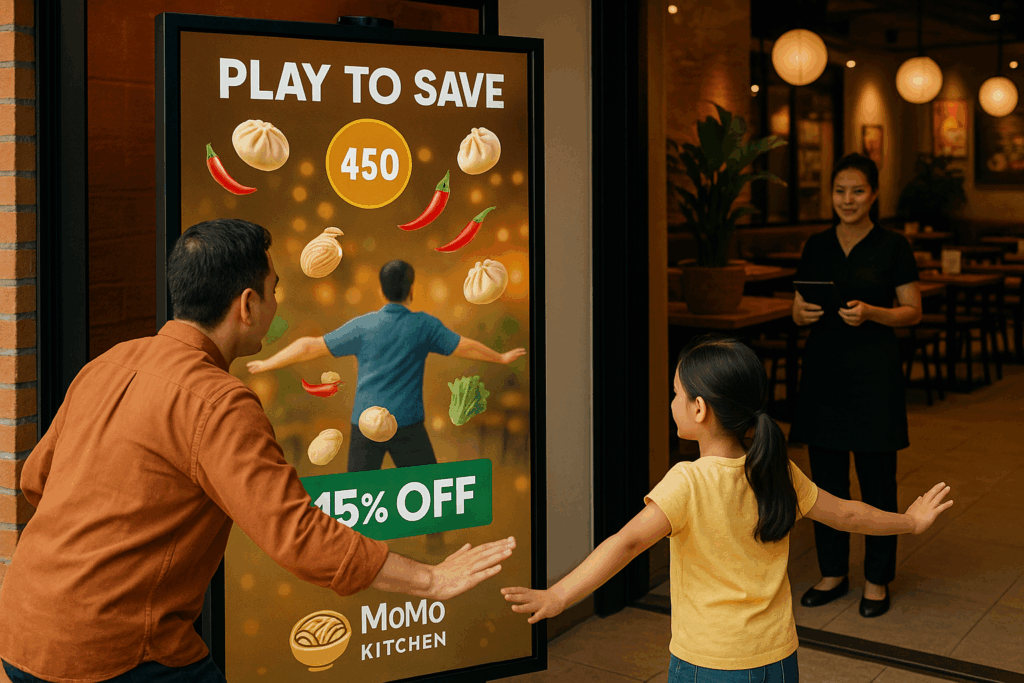 MoMo Kitchen AR Mirror Game Activation for Restaurant Launch
